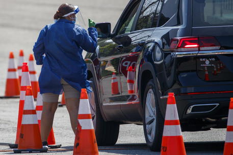 Drive through testing for COVID 19 coronavirus in Virginia